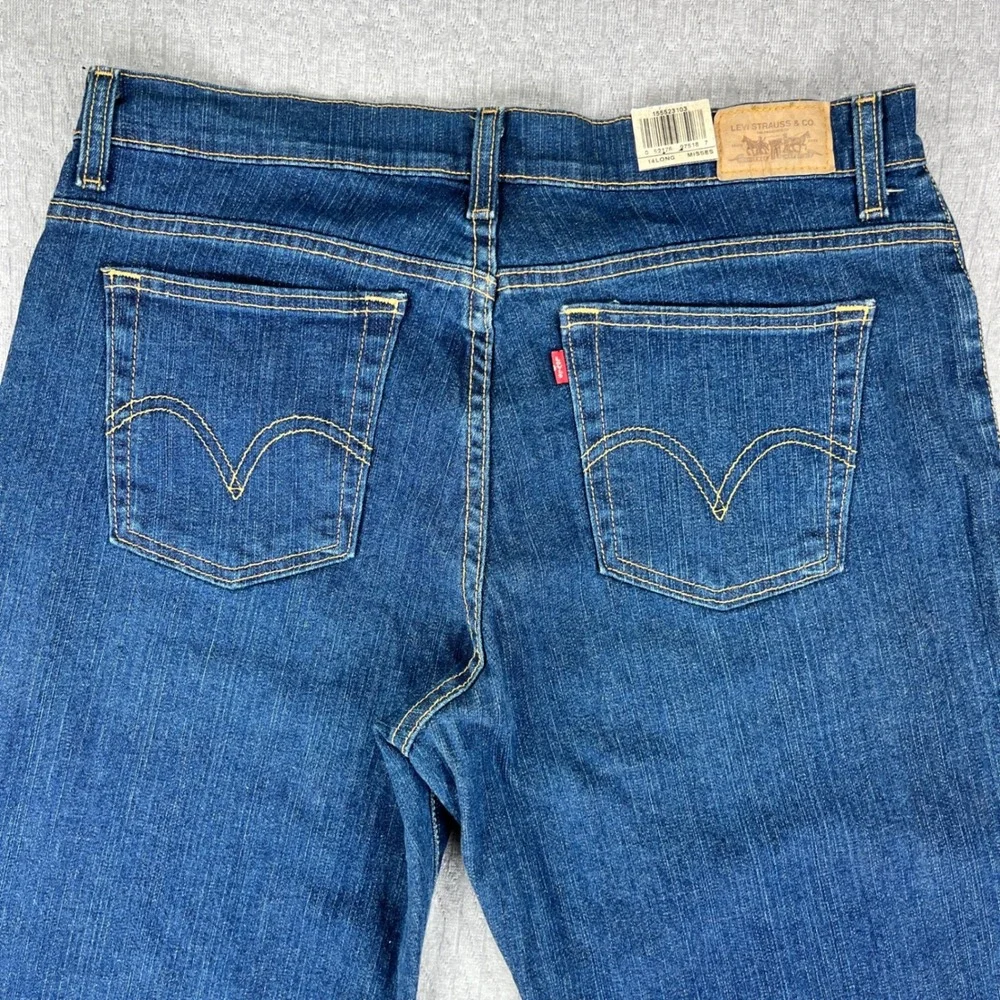 New Vintage Deadstock Levi 550 Relaxed Bootcut Jeans Women 14 Long Dark Wash‎